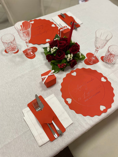 Set Tavola San  Valentino x2